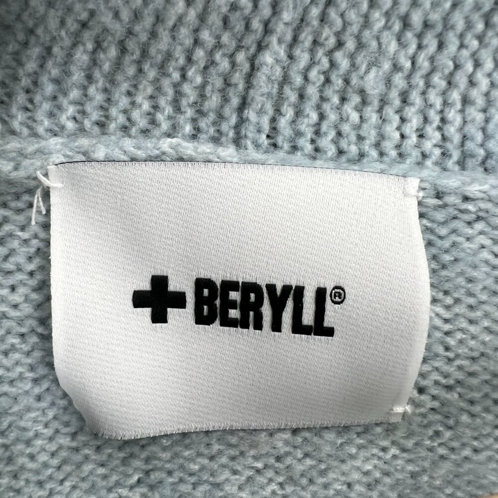 Beryll oversized open front cocoon cardigan sweater light ice blue cashmere OS - Picture 7 of 12